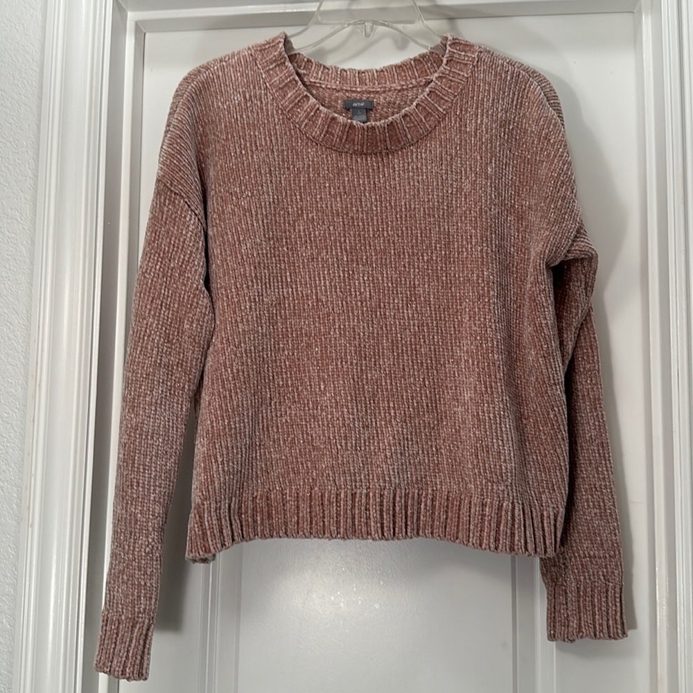 Women’s Aerie Pink Chenille Sweater, size Small - Picture 2 of 7